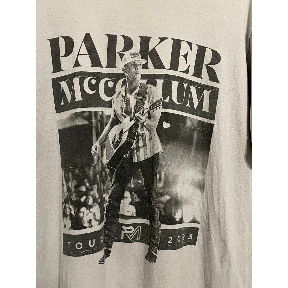 Parker McCollum 2023 Tour Shirt Gray Mens Large 2 Sided Concert Tee
